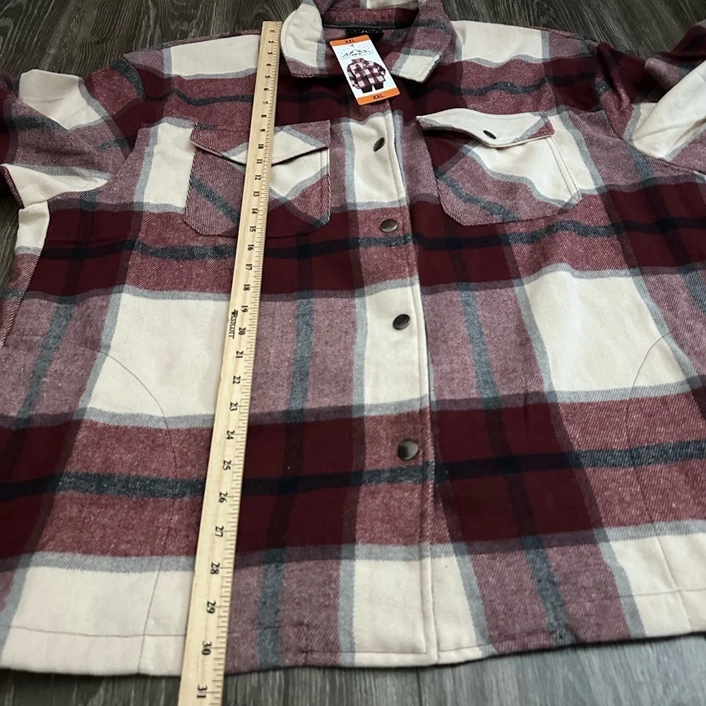 HFX plaid shirt jacket size XXL new